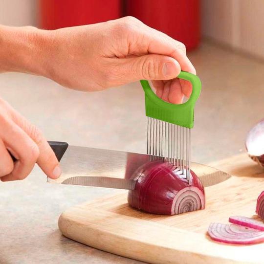 TOMATO ONION VEGETABLES GUIDE SLICING CUTTER HOLDER