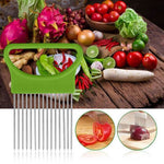 TOMATO ONION VEGETABLES GUIDE SLICING CUTTER HOLDER