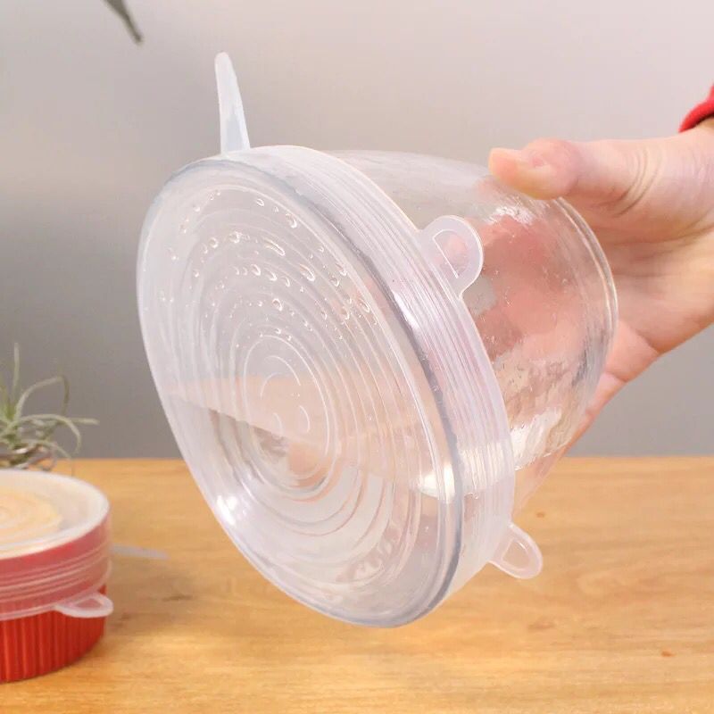 6pcs/set Food Fresh Keeping Silicone Lids