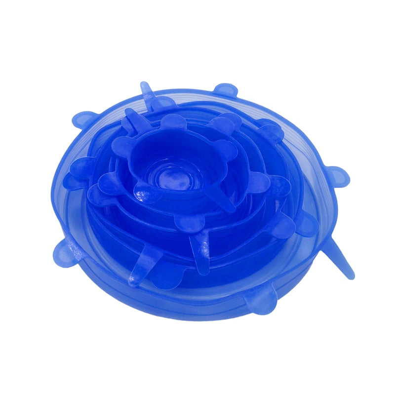 6pcs/set Food Fresh Keeping Silicone Lids