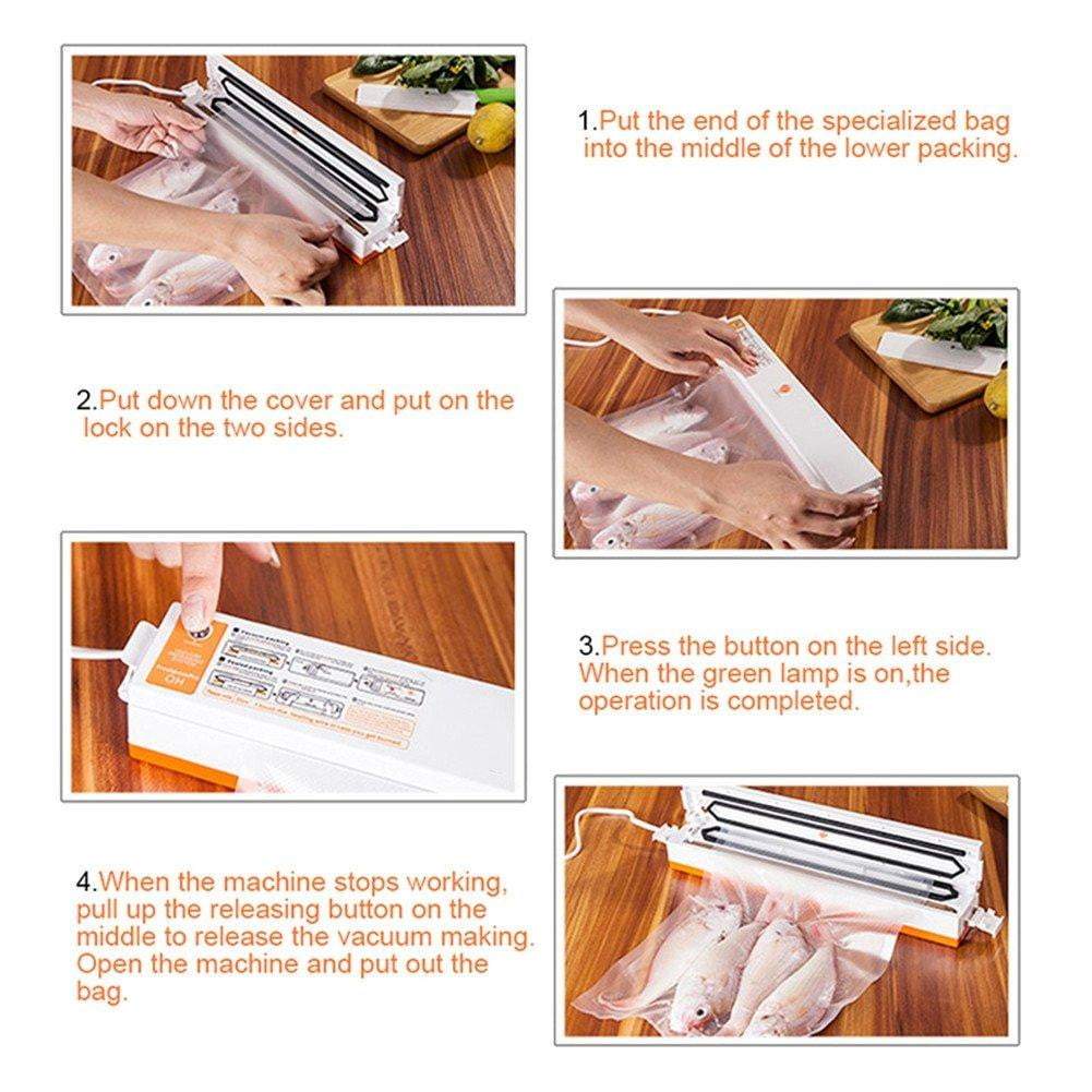 VACUUM FOOD SEALER - FREE 15PCS PLASTIC BAG