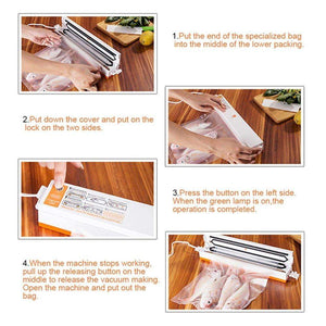 VACUUM FOOD SEALER - FREE 15PCS PLASTIC BAG